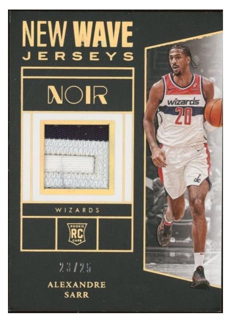 2024-25 Panini Noir New Wave Jerseys Set Alexandre Sarr #16 card