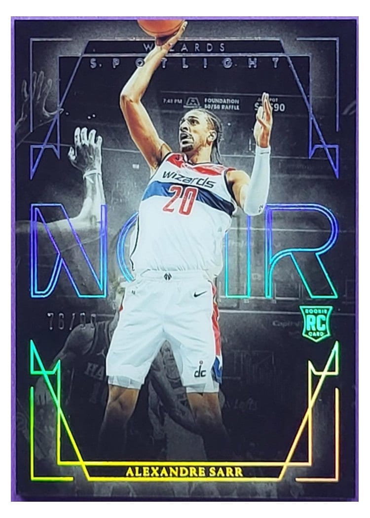 2024-25 Panini Noir Spotlight Set Alexandre Sarr #3 card