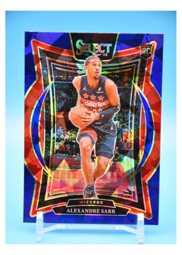 2024-25 Panini Select Base Set Alexandre Sarr Blue Cracked Ice Prizm #73 card