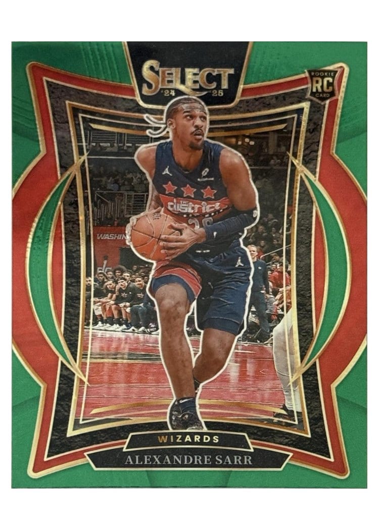 2024-25 Panini Select Base Set Alexandre Sarr Green Prizm #73 card