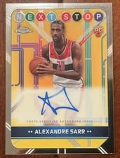 2024-25 Topps Chrome Next Stop Signatures Alexandre Sarr #NSS-AS