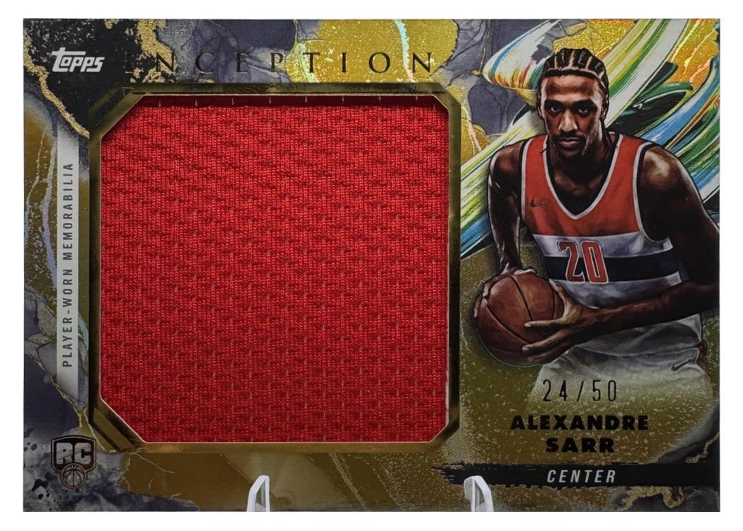 2024-25 Topps Inception Rookie Jumbo Relics Alexandre Sarr #RJR-AS card