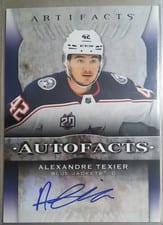 2021-22 Upper Deck Artifacts Autograph Facts Alexandre Texier #AF-TE card