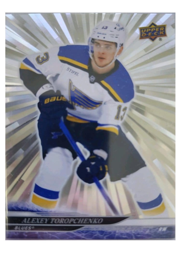 2024-25 Upper Deck Base Set Alexey Toropchenko Outburst Silver #402 card