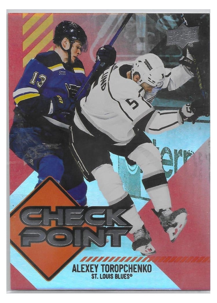 2024-25 Upper Deck Base Set Alexey Toropchenko Outburst Red #402 card