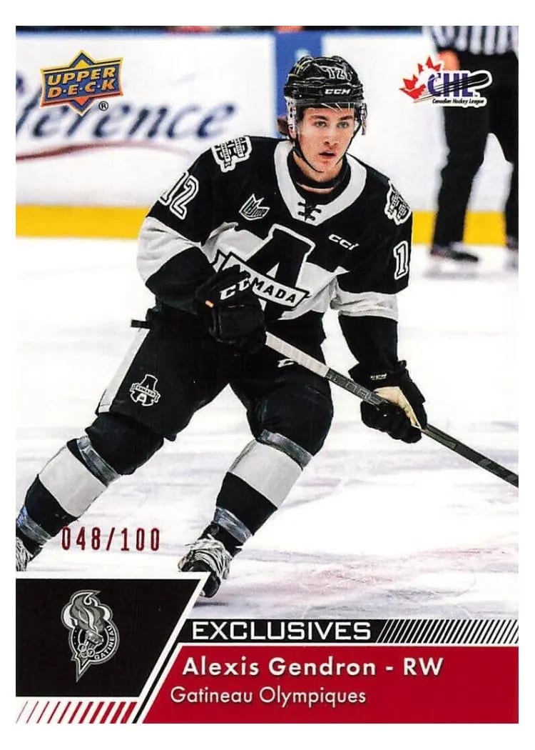 2022 Upper Deck CHL Alexis Gendron #30 card