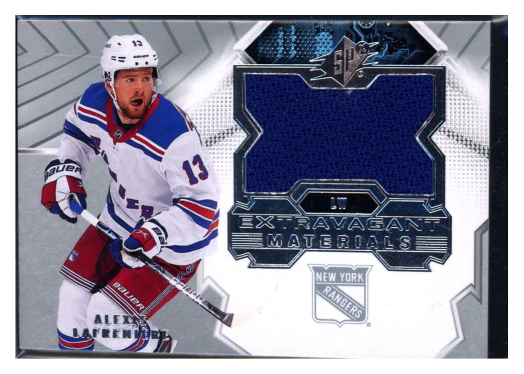 2021-22 SPx Extravagent Materials Alexis Lafreniere #EM-AL card