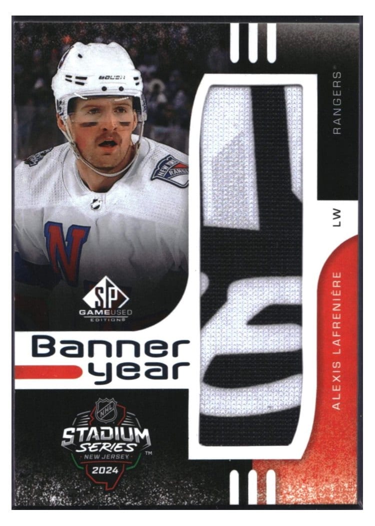 2024-25 SP Game Used 2024 Stadium Series Banner Year Relics Alexis Lafreniere #BYSS-AL card