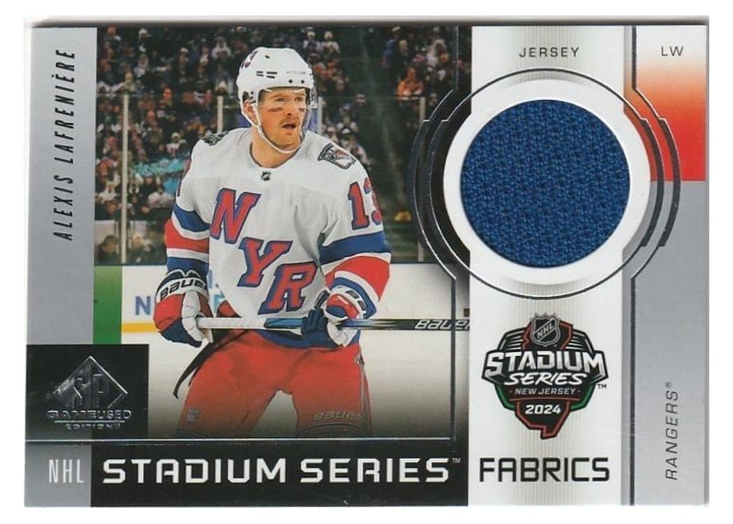 2024-25 SP Game Used 2024 Stadium Series Fabrics Alexis Lafreniere #GSF-3 card