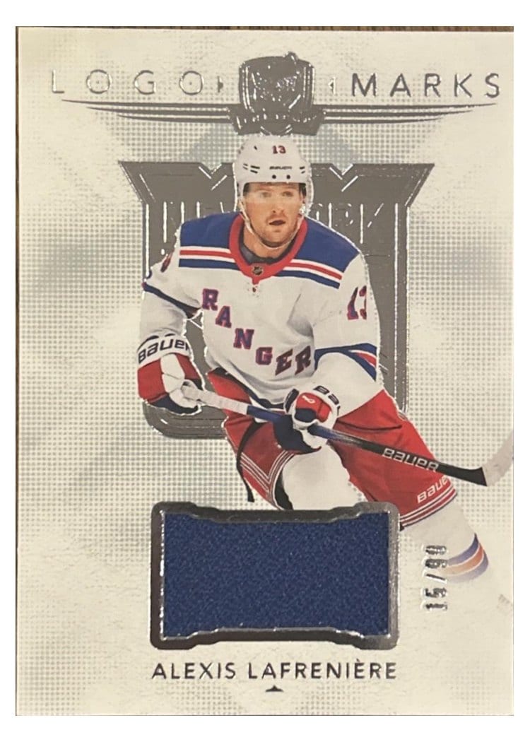 2024-25 Upper Deck The Cup Logomarks Alexis Lafreniere #LM-AL card