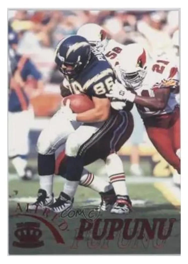 1996 Pacific Gridiron Alfred Pupunu #107 card