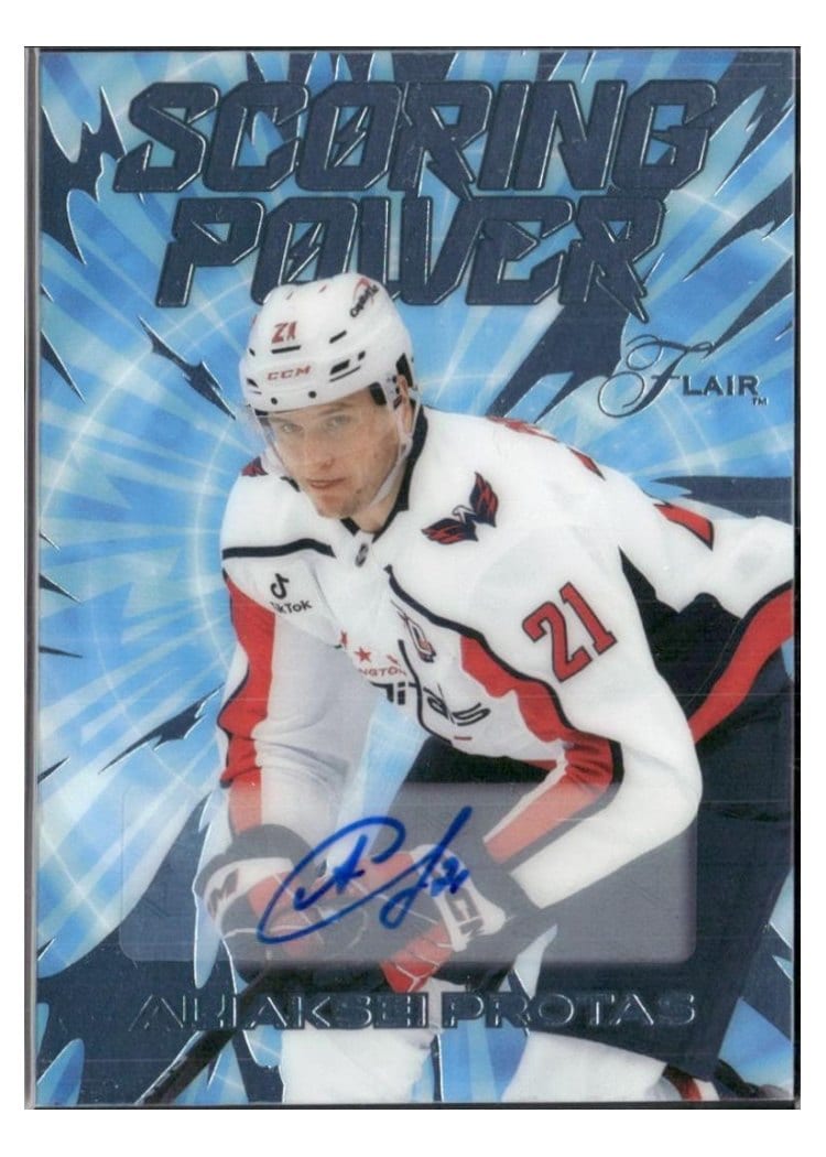 2025-26 Flair Scoring Power Autographs Aliaksei Protas #SP-12 card