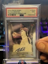 2024 Panini Prizm WNBA Throwback Signatures Aliyah Boston #TB-AB card