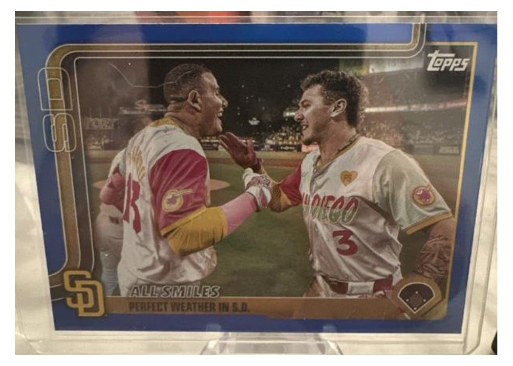 2025 Topps Base Set All Smiles: Perfect Weather in S.D. Blue #143 card