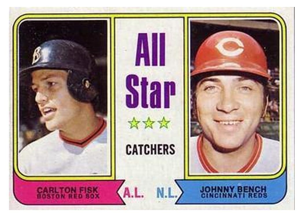 1974 Topps All Star Catchers: Fisk / Bench #331 card