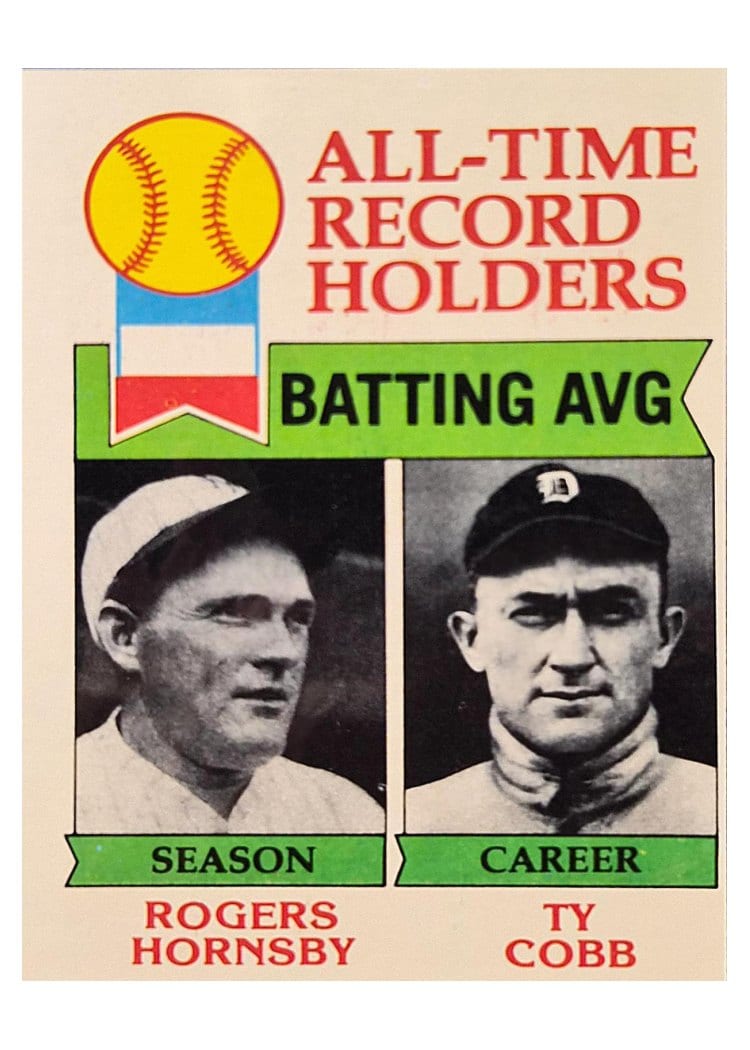 1979 Topps All Time Batting Average #414 card
