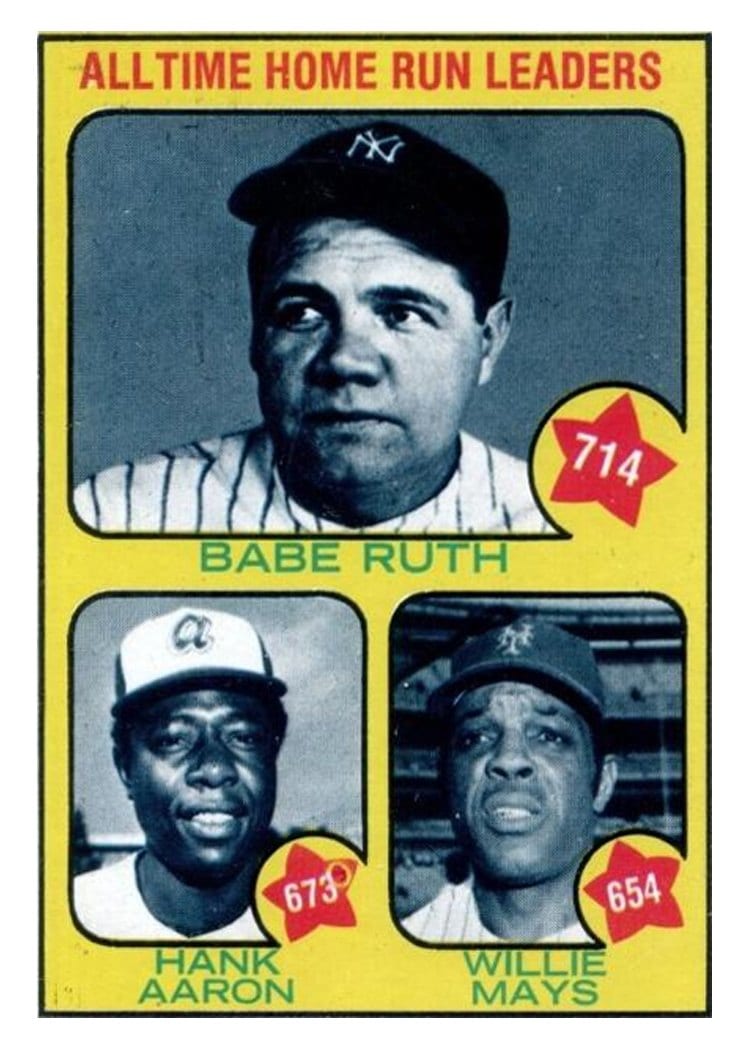 1973 Topps All Time HR Leaders #1 card