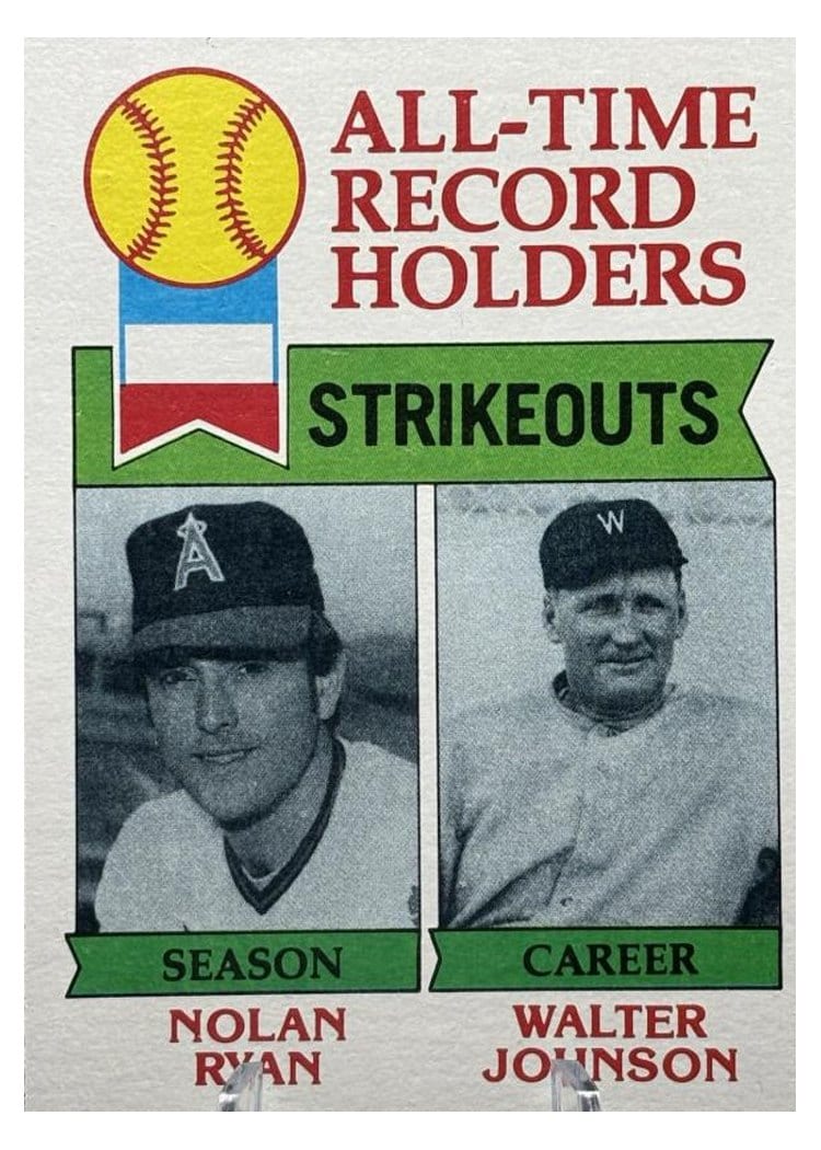 1979 Topps All Time Strikeouts #417 card