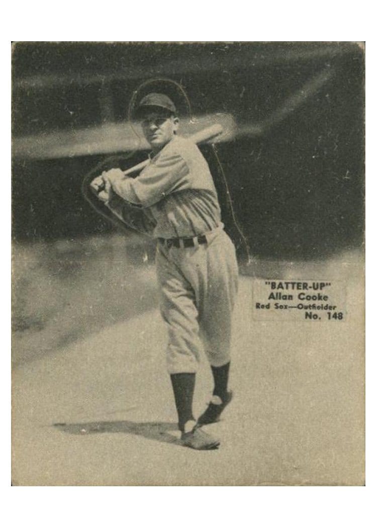 1934 Batter Up Allan Cooke #148 card