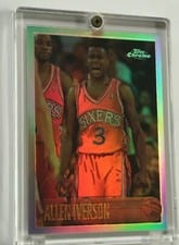 1996 Topps Chrome Allen Iverson Refractor #171 card
