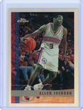 1997 Topps Chrome Allen Iverson Refractor #54 card
