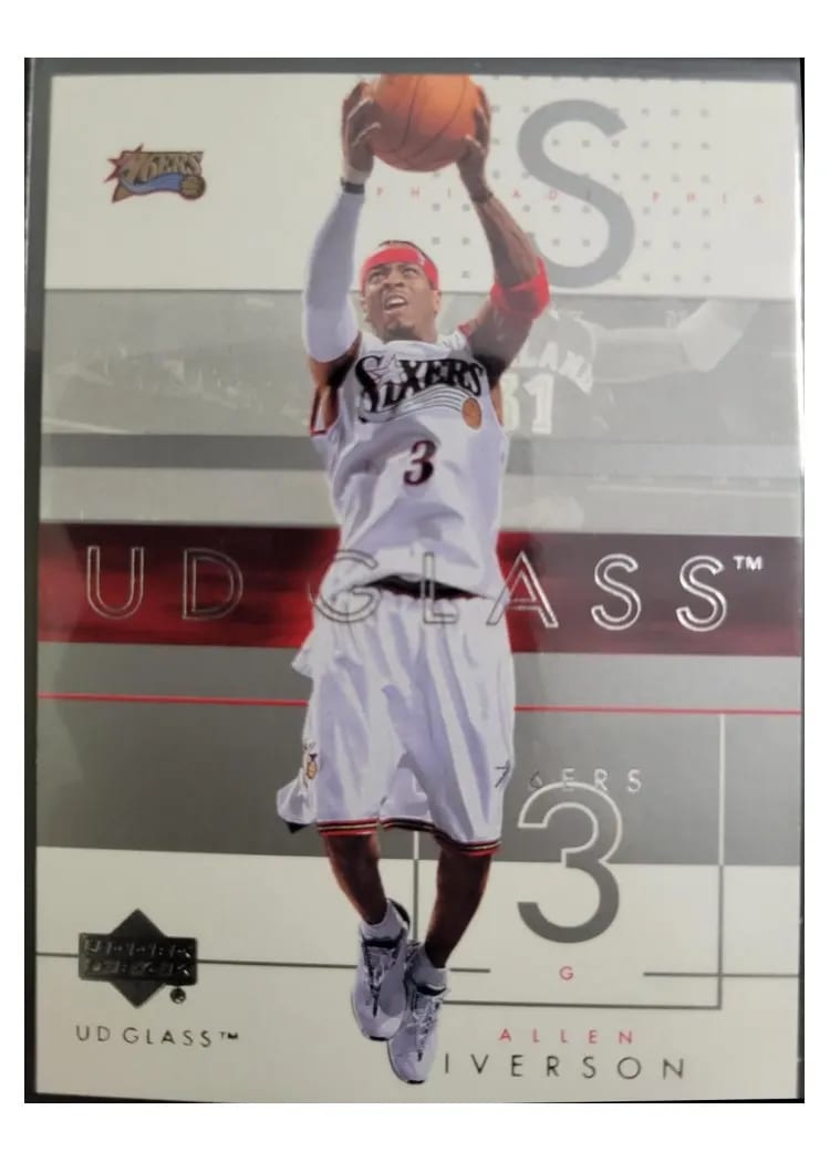 2003 Upper Deck Glass Allen Iverson #63 card