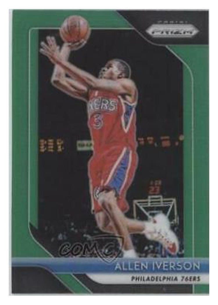 2018-19 Panini Prizm Base Set Allen Iverson #45 card