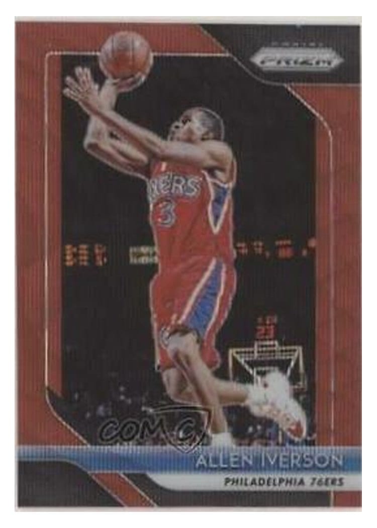 2018-19 Panini Prizm Base Set Allen Iverson #45 card