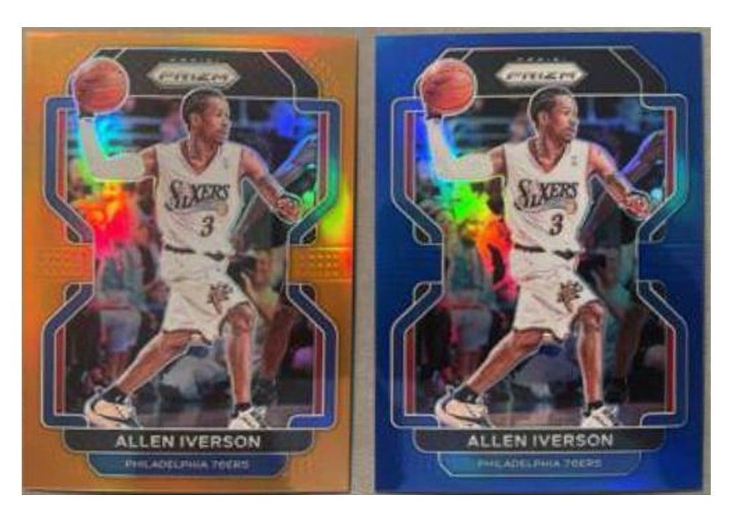 2021-22 Panini Prizm Base Set Allen Iverson #255 card