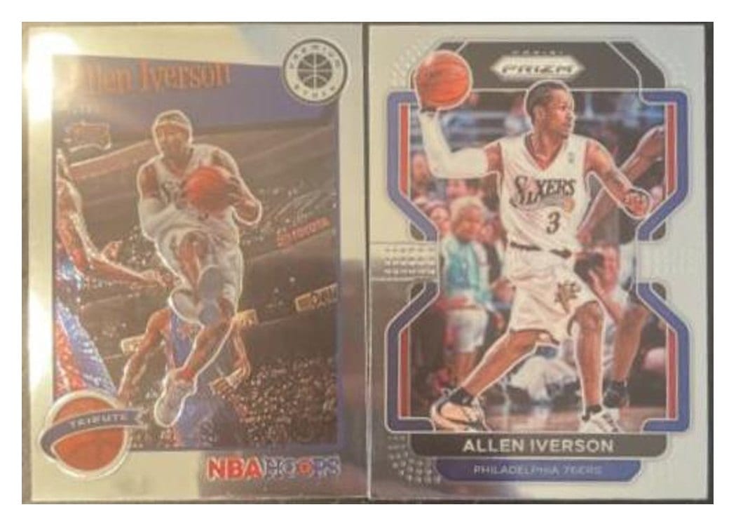 2021-22 Panini Prizm Base Set Allen Iverson #255 card