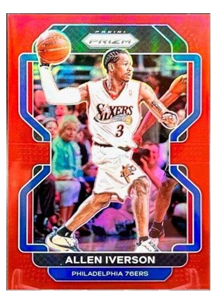 2021-22 Panini Prizm Base Set Allen Iverson #255 card