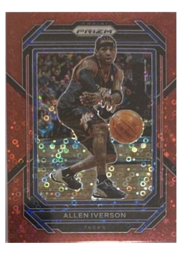 2022-23 Panini Prizm Base Set Allen Iverson Fast Break Red Prizm #281 card