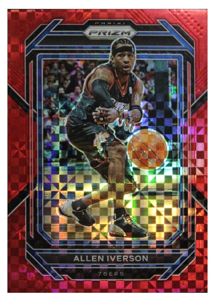 2022-23 Panini Prizm Base Set Allen Iverson Red Power Prizm #281 card