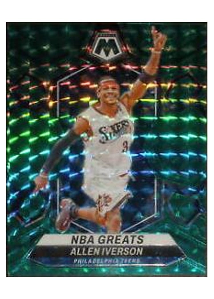 2023-24 Panini Mosaic Base Set Allen Iverson Green #300 card