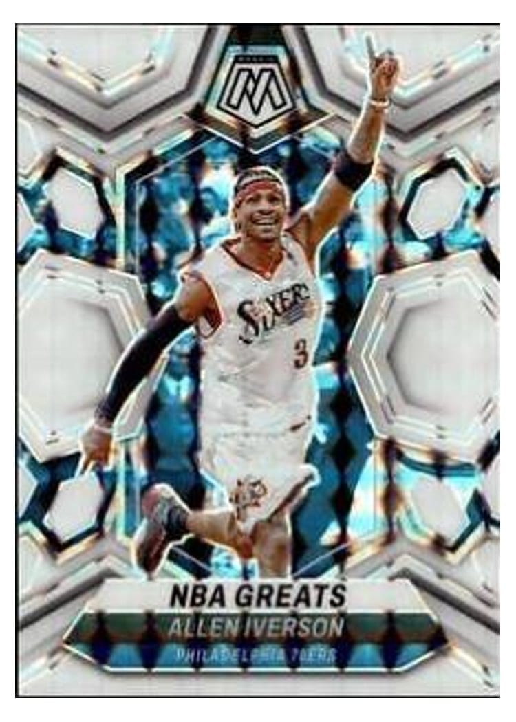 2023-24 Panini Mosaic Base Set Allen Iverson White #300 card