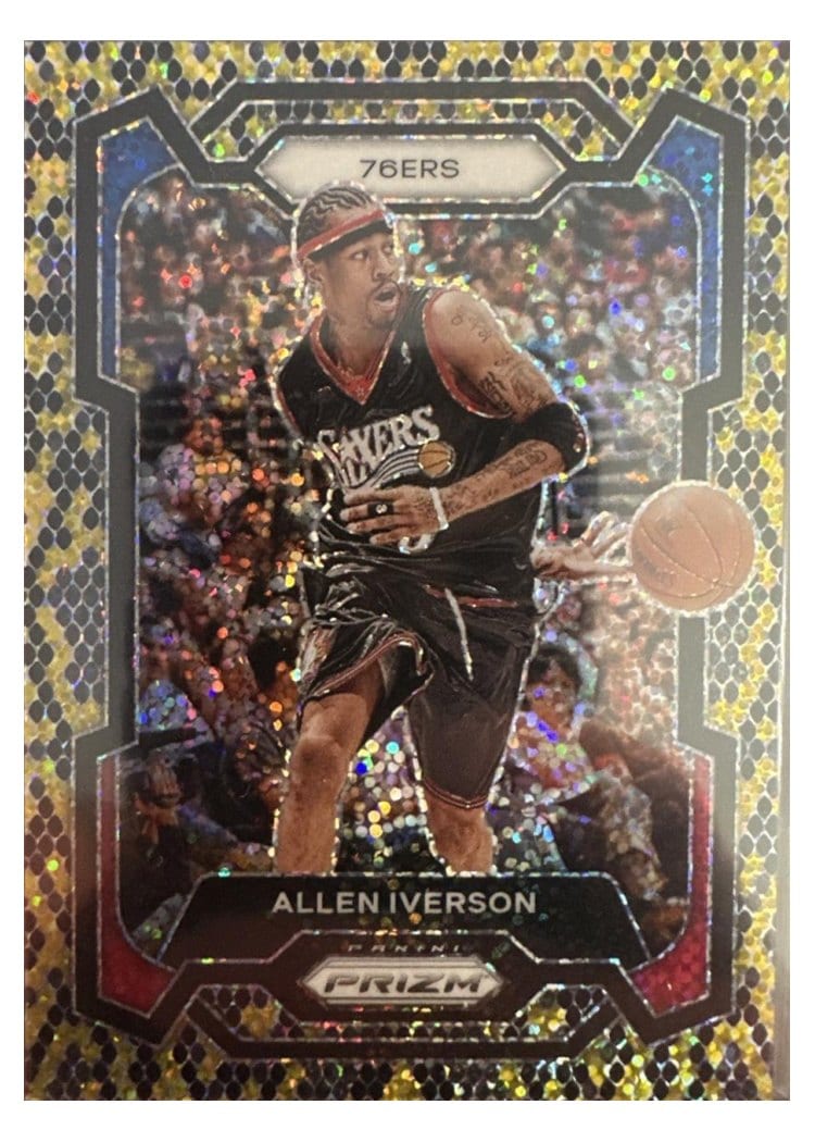 2023-24 Panini Prizm Base Set Allen Iverson #184 card