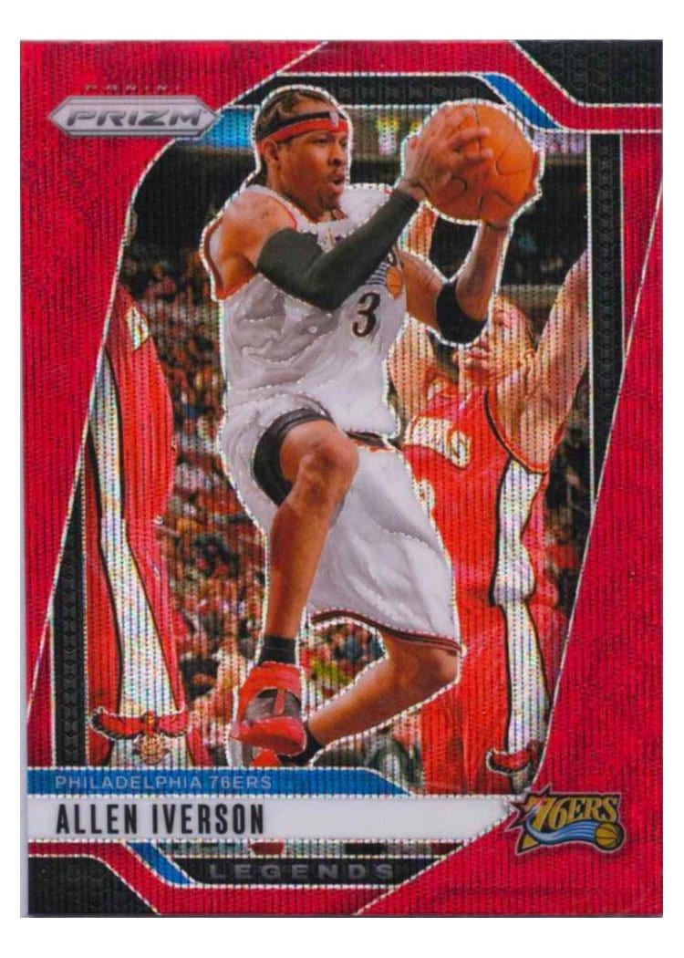 2024-25 Panini Prizm Base Set Allen Iverson #291 card