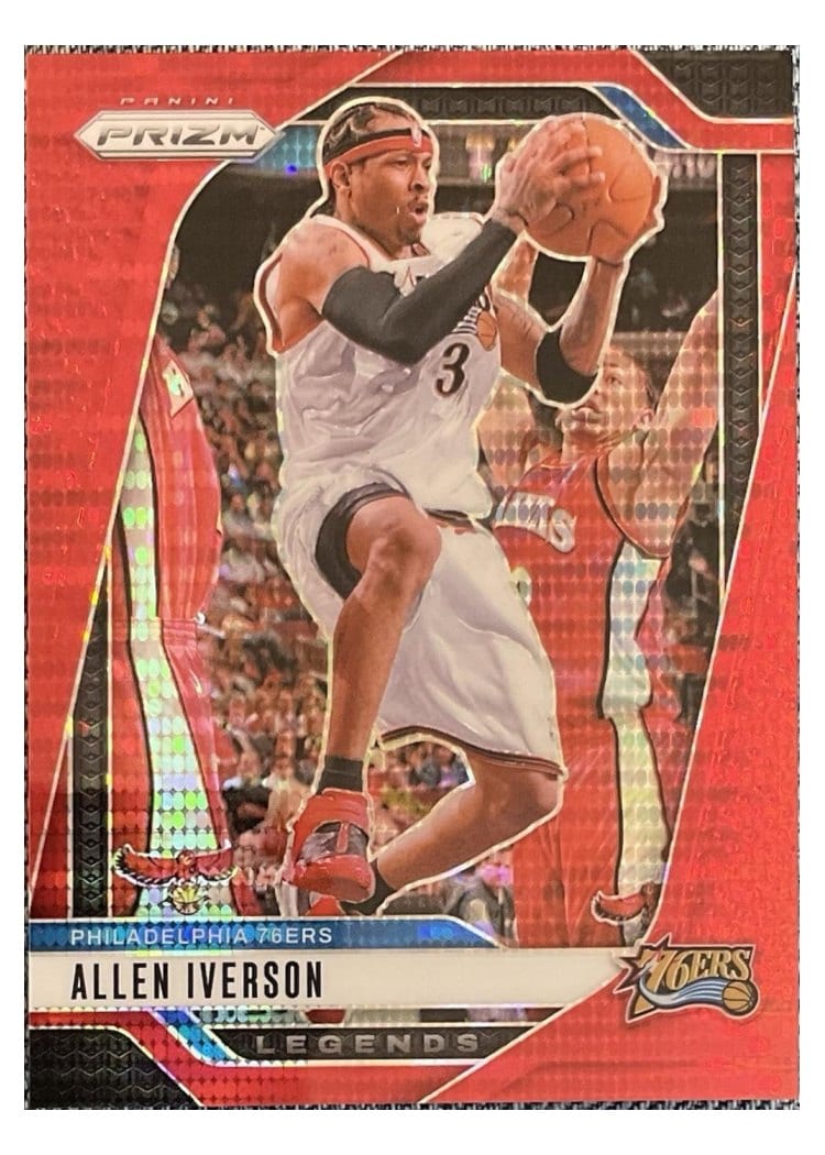 2024-25 Panini Prizm Base Set Allen Iverson Red Pulsar #291 card