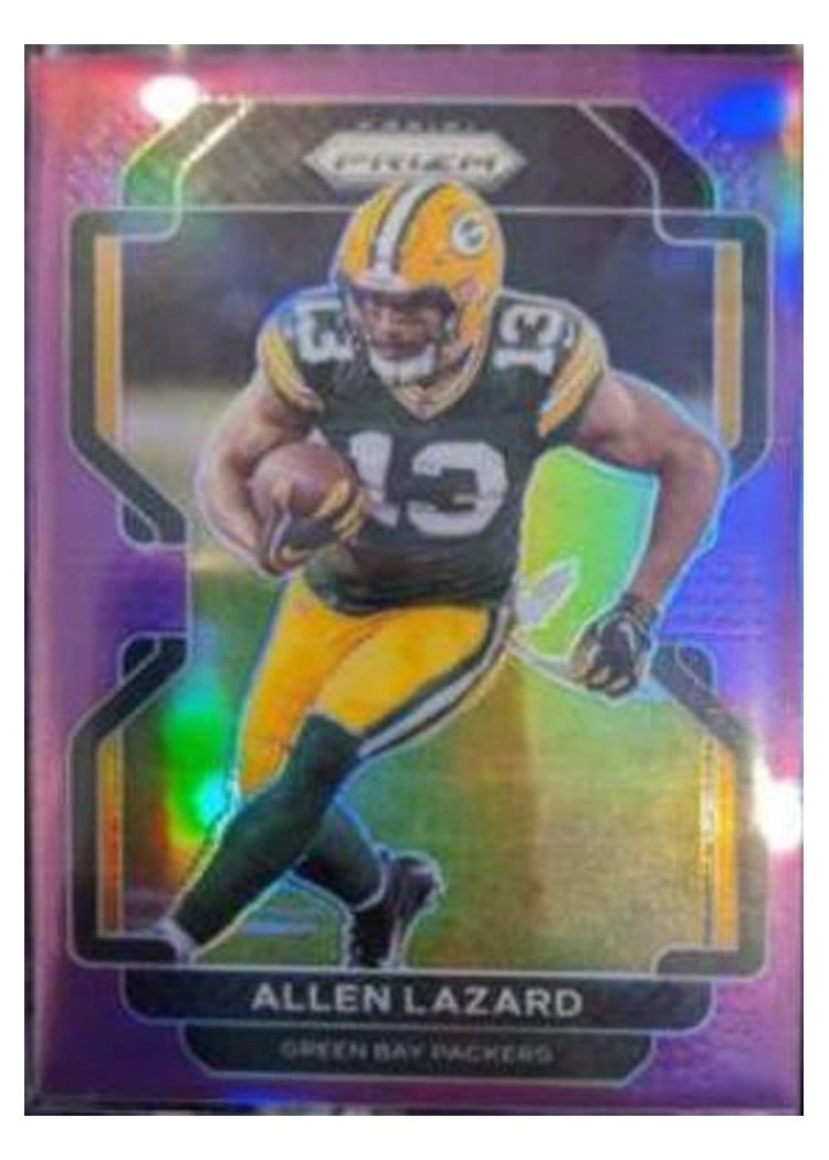 2021 Panini Prizm Base Set Allen Lazard Purple Prizm #136 card