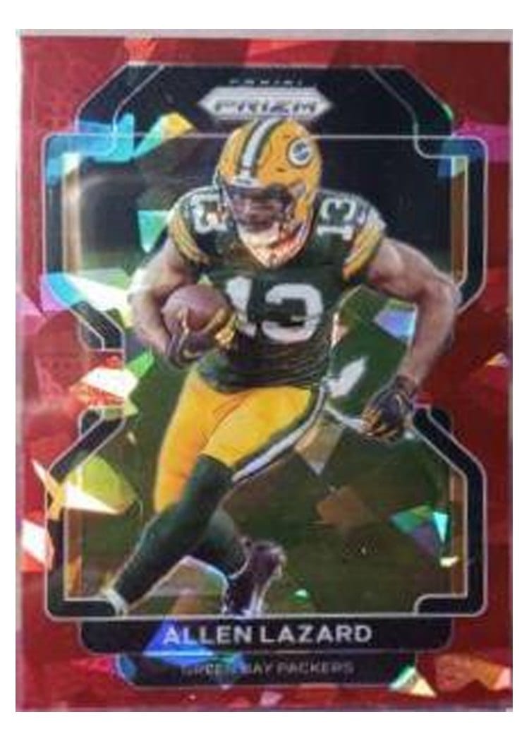 2021 Panini Prizm Base Set Allen Lazard Red Ice Prizm #136 card