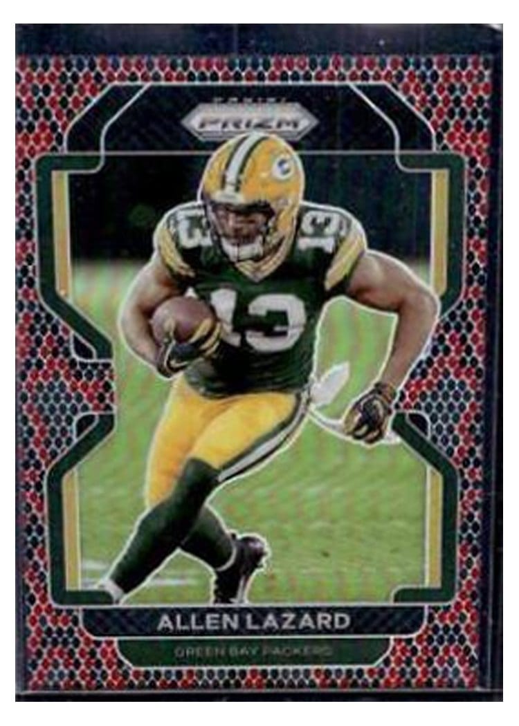 2022 Panini Prizm Base Set Allen Lazard Black Red Checker #106 card