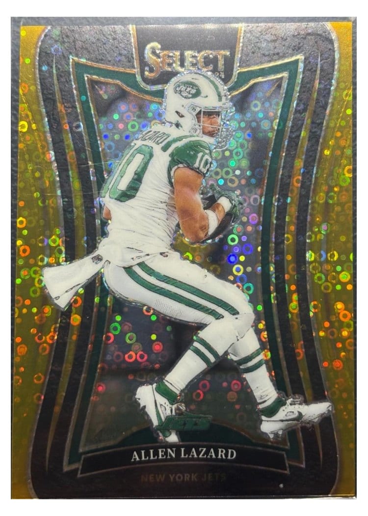 2024 Panini Select Base Set Allen Lazard Gold Disco Prizm #304 card