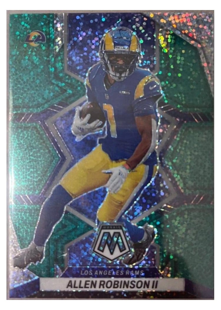2022 Panini Mosaic Base Set Allen Robinson II Green Sparkle #111 card