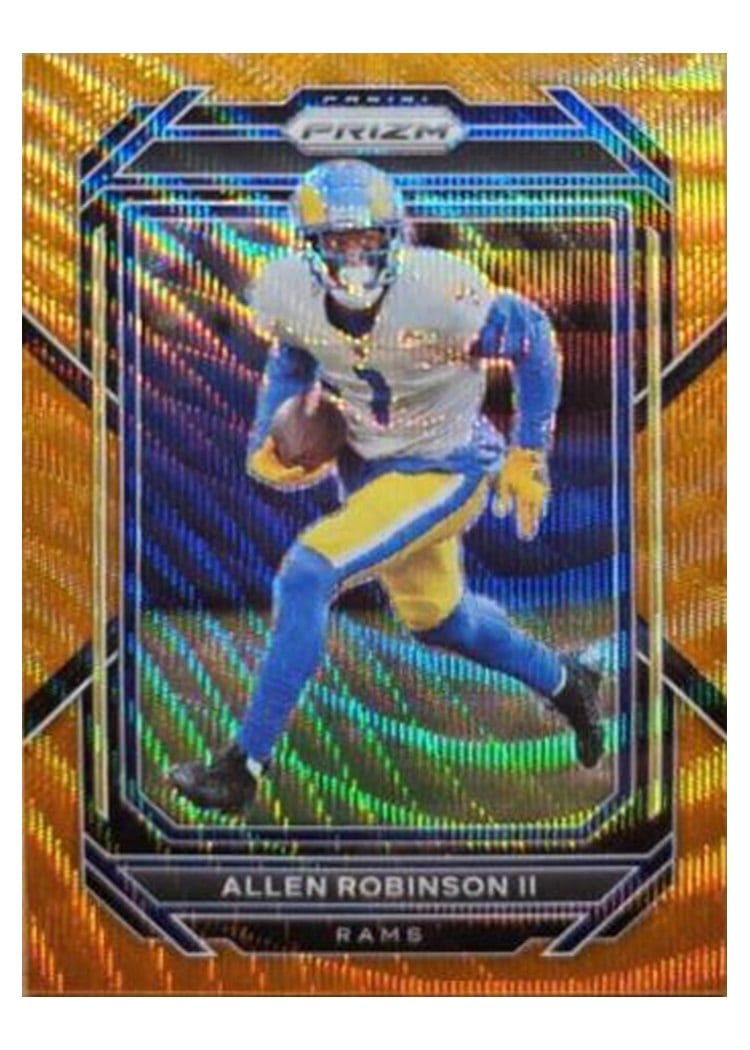 2022 Panini Prizm Base Set Allen Robinson II Orange Wave #161 card