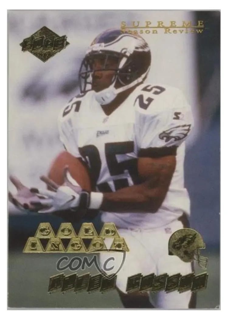 1998 Collector's Edge Supreme Season Review Allen Rossum Gold Ingot #140A card