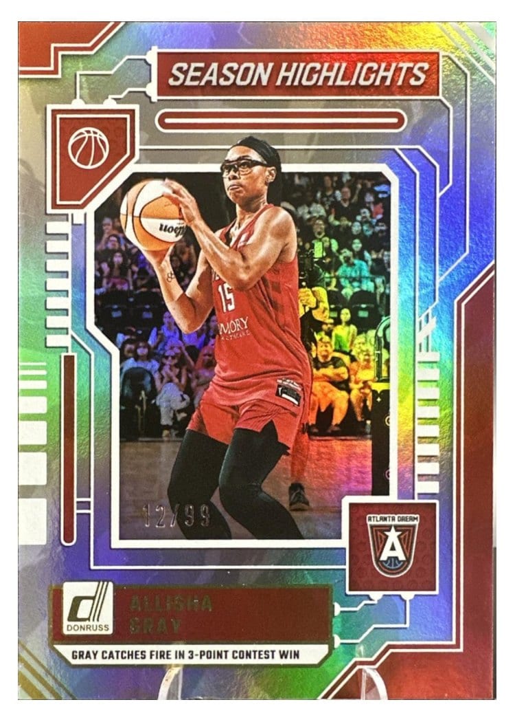 2025-26 Donruss WNBA Season Highlights Allisha Gray #11 card