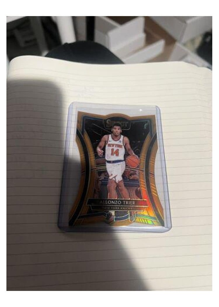 2019-20 Panini Select Base Set Allonzo Trier Neon Orange Pulsar Prizm #122 card