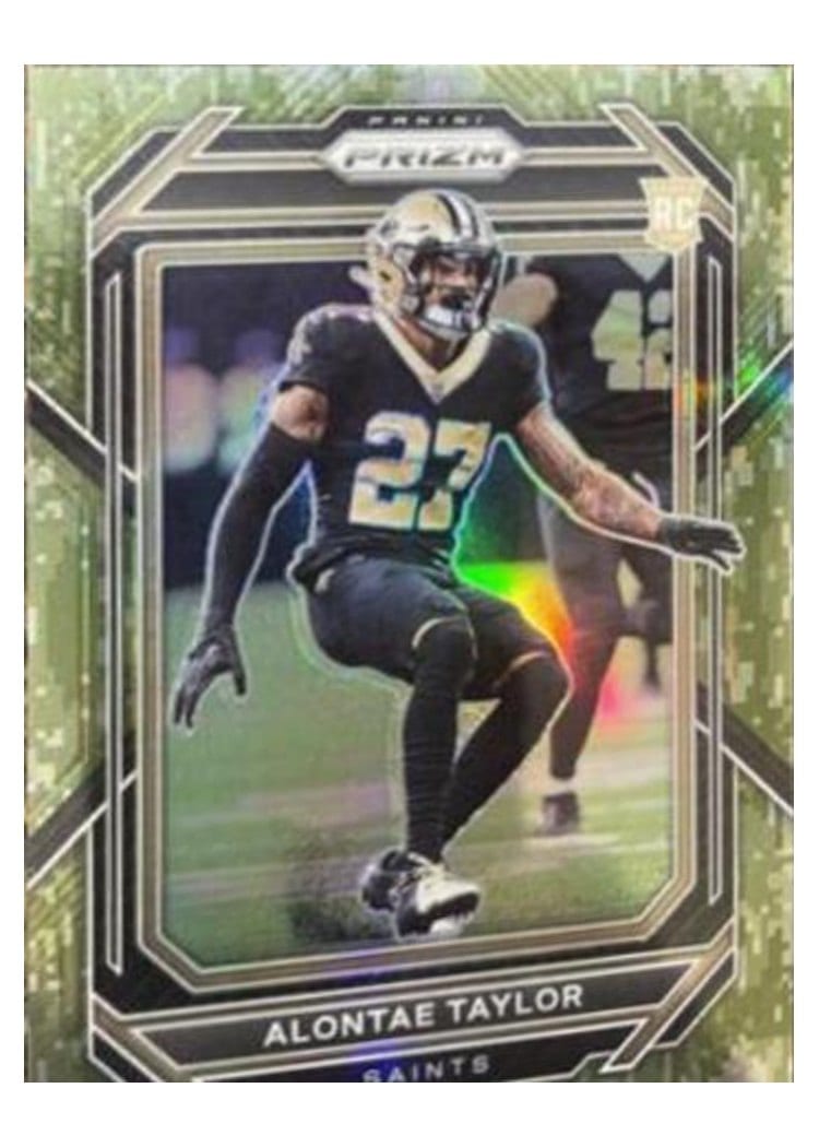 2022 Panini Prizm Base Set Alontae Taylor #392 card