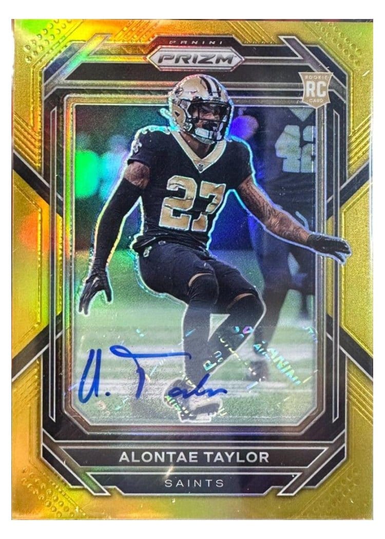 2022 Panini Prizm Base Set Alontae Taylor #392 card
