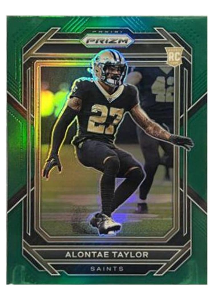 2022 Panini Prizm Base Set Alontae Taylor #392 card